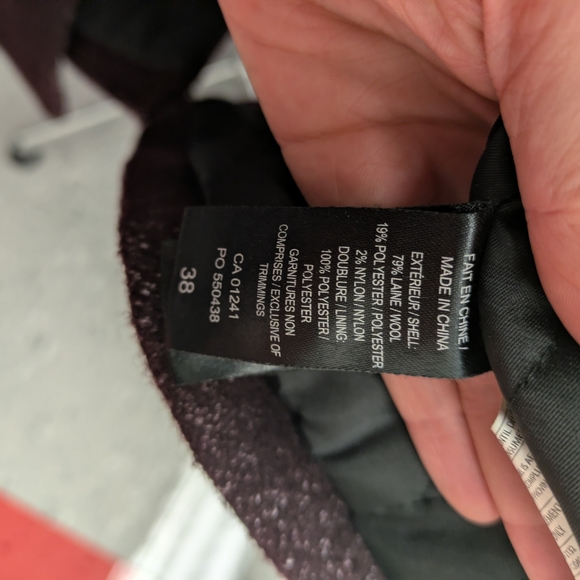 Simons Deep Burgundy Double-Breasted Pea Coat - Picture 6 of 11